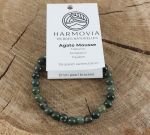 Bracelet Agate Mousse - Perles 6mm